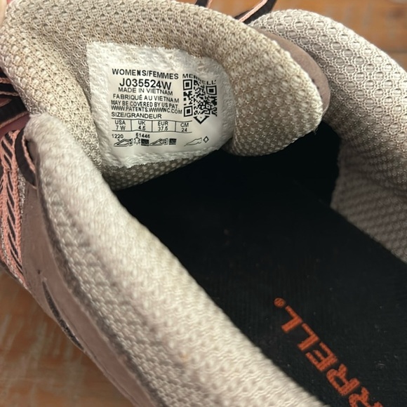 MERRELL Siren Sport 3 Trail Running Shoe Women Size 7W Gray Pink Hiking J035524W - Picture 9 of 11